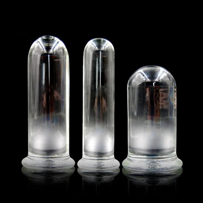 Giocattoli del sesso cilindrici in vetro trasparente Super Big Anal Dildo 60mm Diametro Enorme grande Butt Plug Tappi ano vaginale Dilatatore Buttplug6674111