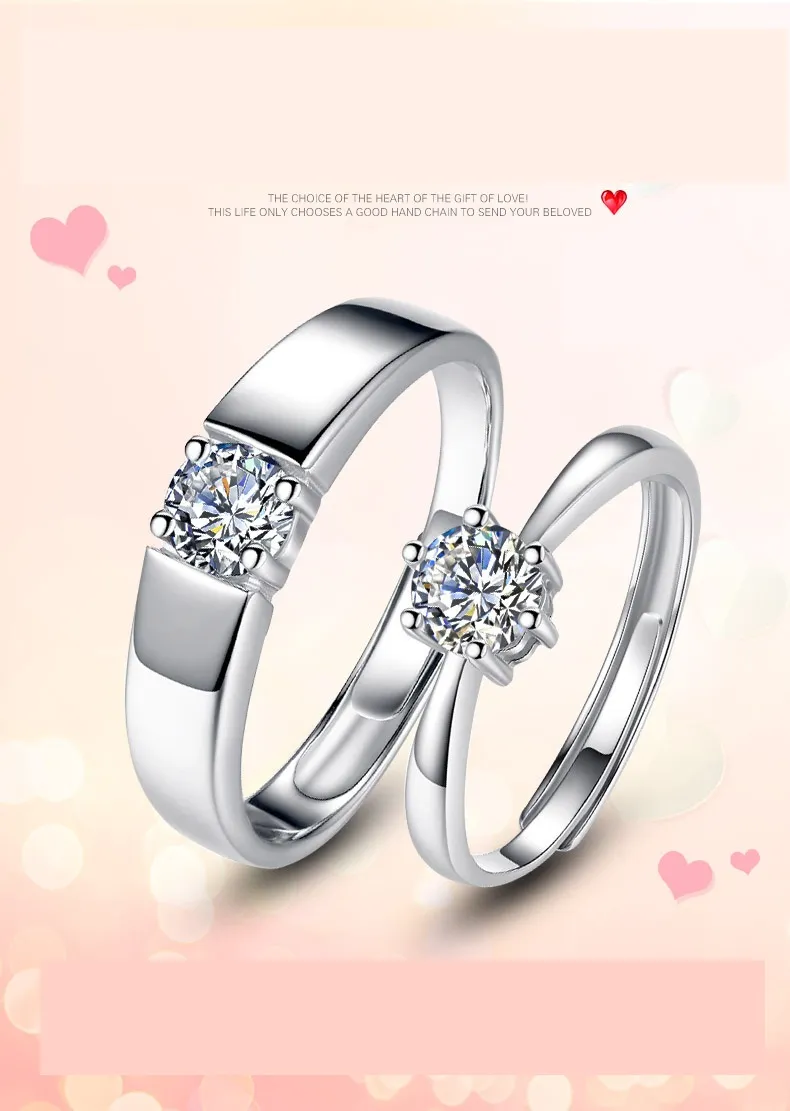 Couple Rings Titanium Steel Men Wedding Band Blue Rings CZ Womens Wedding  Ring | eBay