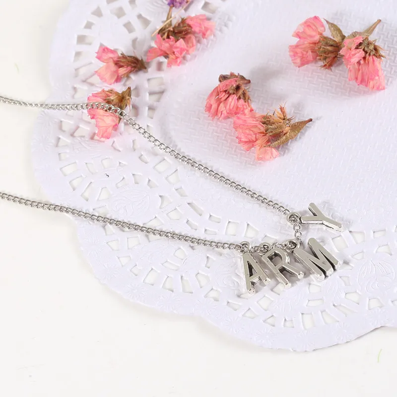 Fashion KPOP BTS Jimin Necklace Bangtan Boys ARMY ARMY Pendant KOOK JIMIN V SUGA9197914