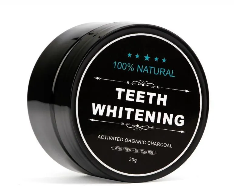 teeth Powder Whitening Bamboo dentifrice Oral Care Hygiene Cleaning activated organic charcoal coconut shell Food tooth Yellow Stain 30g