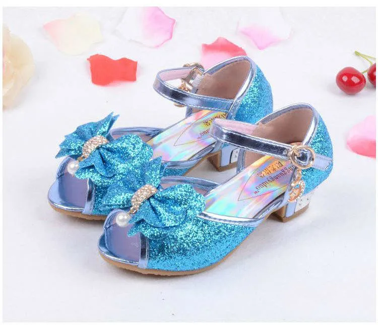 Clearance Barn Tjej Prinsessan Sandaler Kids Girls Sommar Bröllop Skor Högklackat Klänning Skor Party Skor För Flickor 4 Färger 12size Sandal