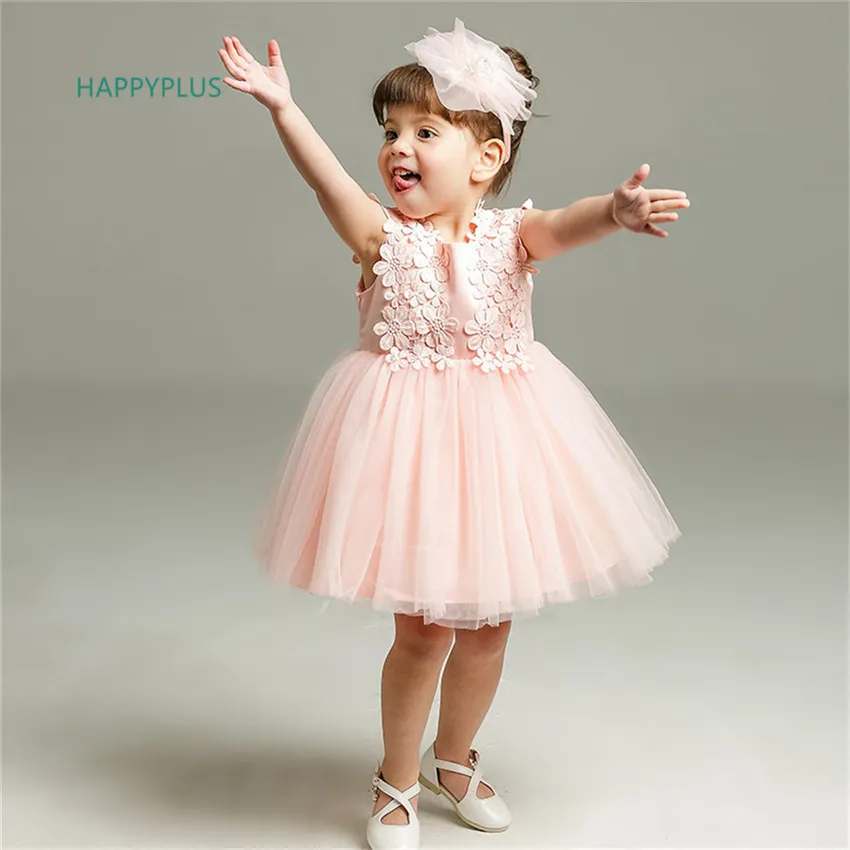HappyPlus vestido de bebé rosa para cumpleaños 1 año bebé niña fiesta vestido de verano vestido HappyPlus vestido de bebé rosa para cumpleaños 1 año bebé niña fiesta vestido de verano vestido