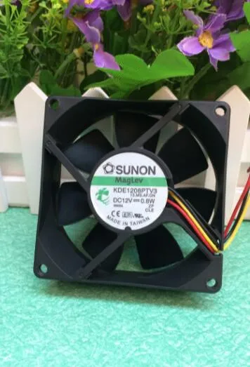 원래 SUNON 8025 DC12V 0.8W 80 * 80 * 25MM KDE1208PTV3 13.MS.AF.GN 3 선식 팬