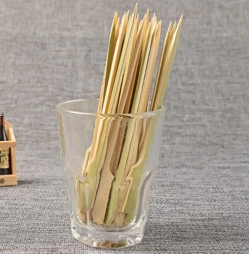 9 cm Espetos de Bambu Fontes Do Partido Paddle Varas Para CHURRASCO Grill Kebab Barbeque Frutas Palitos De Ferramentas Ao Ar Livre