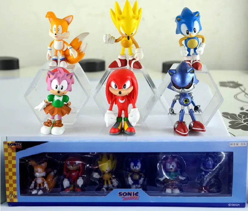 Sonic the hedgehog mini figuras de ação blocos de construção