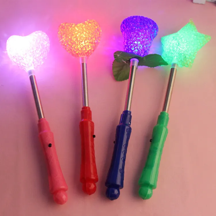 Sju färgad elektronisk gungstång, blinkande fluorescerande grossisttillverkare, partikellampa, hetförsäljning LED Rave Toy