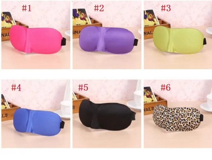 200pcs 3d Sleep Mask Natural Sleeping Eye Mask Cover Shade Oeil Patch Bounmolt Roll Travel Eyepatch 6 Color en stock