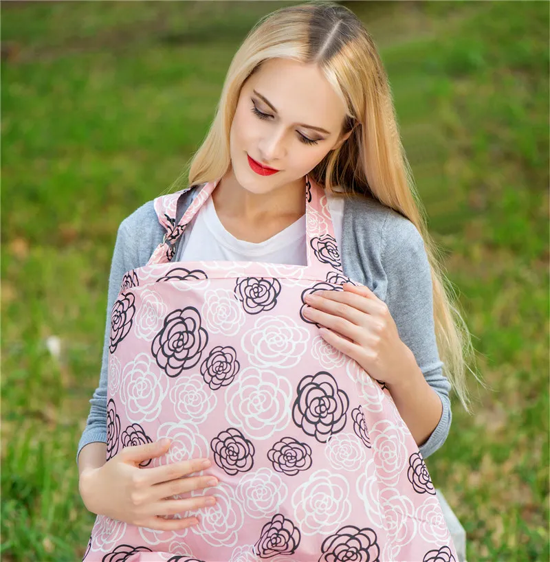 Bomullsbröstning Förkläde Förkläde Nursing Cover för Mother Infant Breathable Bomull Nursing Förkläde Amning Förkläde Maternity Cover Free Ship