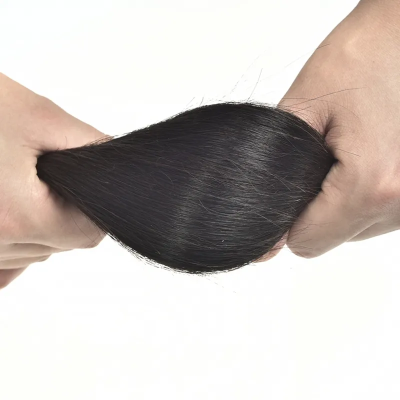 Cabelo humano da Virgem Brasileira de Yirubeauty Cabelo Indiano da Malásia Cabelo liso 1 Peça/LOTO Extensões de cabelo Um pacote duplo duplo