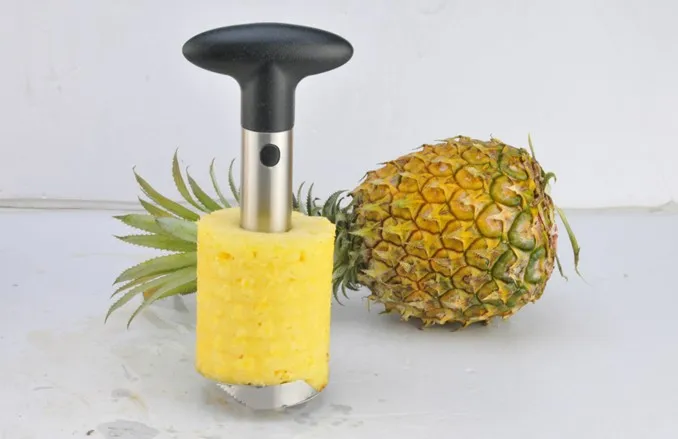 100 pcs/lot NOUVEAU Fruits Ananas Corer Trancheuse Éplucheur Cutter Parer Couteau En Acier Inoxydable Cuisine Outil Outils #2524