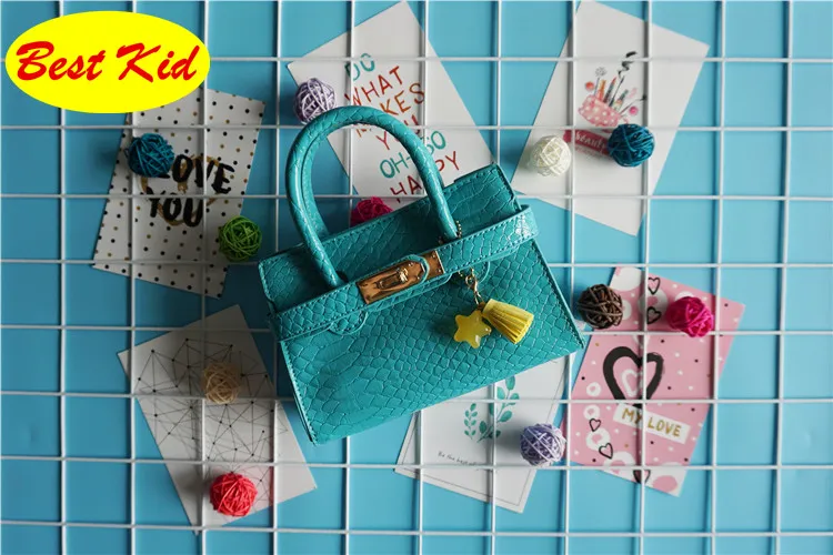 Bestkid DHL Gratis frakt! Twinkle handväskor för barnflickor Barns mode läder Totes Little Barnkuddar Toddler Star Purse Bag BK030