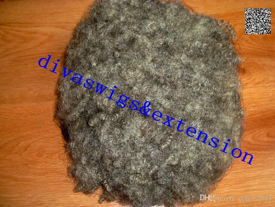 Black Women gris extension de cheveux gris argent bouffée afro crépus bouclés cordon de serrage queues de cheval de cheveux humains clip dans de vrais cheveux 100g 120g