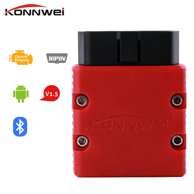 Konnwei KW902 ELM327 OBD2 EML327 V1.5 Bluetooth 3.0 Wifi Adaptador Auto Diagnostic Scanner para Android / PC OBDII Automotive Scanner