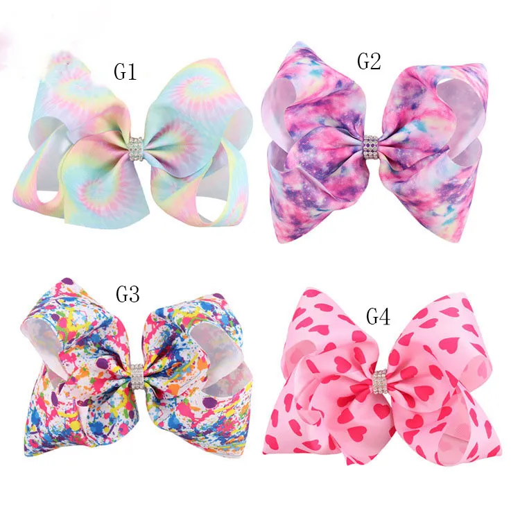 2020 Dzieci Cekiny Bow Hairpin Baby Girls Mermaid Hair Bow Cartoon Akcesoria do włosów Dzieci Kokarski Barrettes 7-8 cali C3415