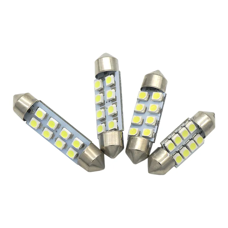 흰색 캔버스 페스토랑 LED 조명 36mm C5W C10W DE3175 6 SMD 5630 5730 오류 없음 무료 자동 자동차 인테리어 맵 램프 돔 없음 돔