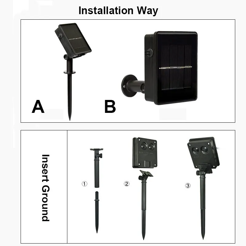 Guirnaldas de luces alimentadas por energía Solar, 19,7 pies, multicolor, 30 LED, bola globo, forma de gota de agua, luces solares de Navidad impermeables para el hogar y la boda