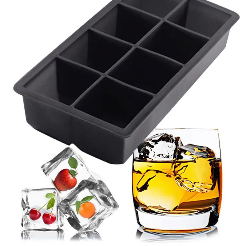 Jumbo Giant Ice Cube Chiller Set With Large Square And Round Silicone For  Molds And Silicone Tray E00944 From Barbiestore, $4.7