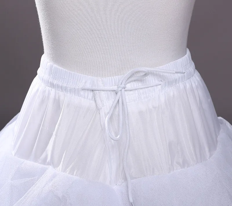 2 Layers Petticoat Long Wedding Accessories A-Line Ruffles Bottom Formal Dress Underskirt Two Hoops Lolita Crinoline256L