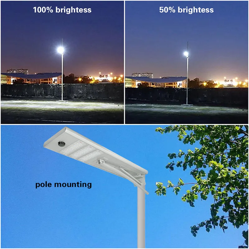 Sollampa 10W 15W 20W 30W 50W LED Street Light Outdoor Wall Lamp Vattentät Spotlight Super Light Solar LED Street Light