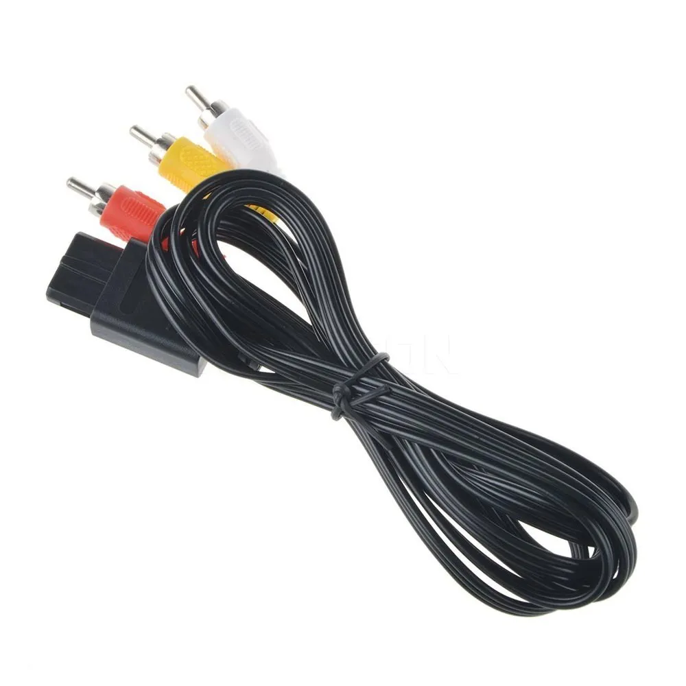 1.8 m 3RCA Audio TV Video Cord AV-kabel Lood voor N64 GameCube GC SNES Hoge Kwaliteit SNEL SCHIP