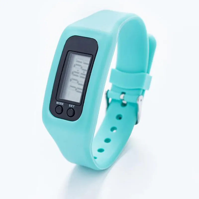 Podomètre numérique LED montre multi intelligente silicone course étape distance de marche compteur de calories montre Bracelet électronique coloré Pedo4917484