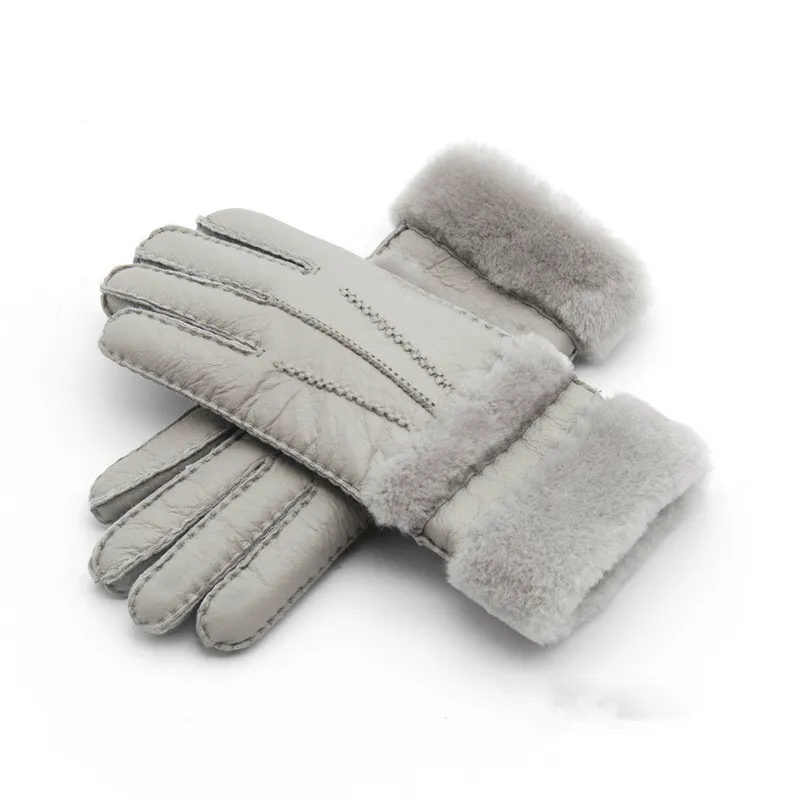 2018 New Women High Quality Leather Gloves Women Wool Gloves Quality Assurance - lengthened