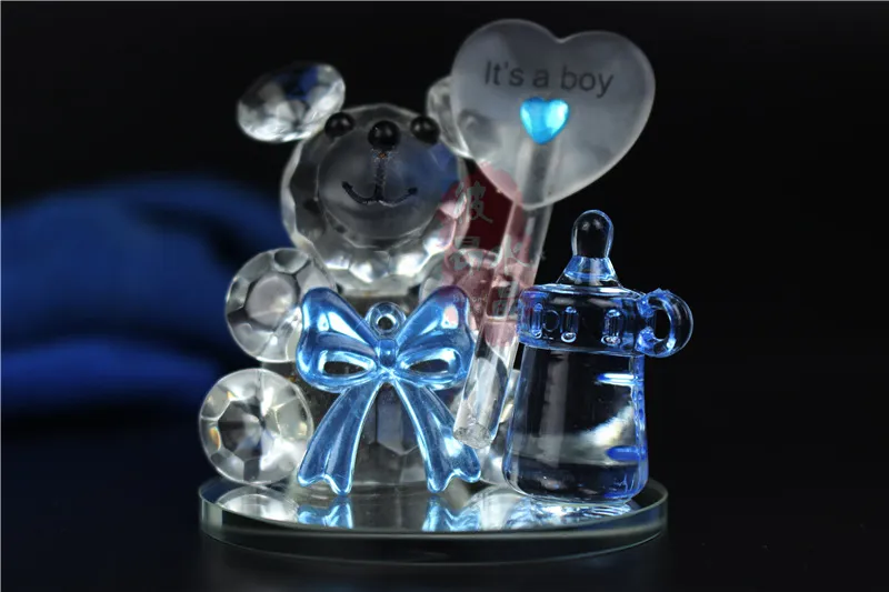 50 sztuk K5 Crystal Bear Sutek Baptism Baby Shower Pamiątki Party Party Christening Giveaway Prezent dla Gości