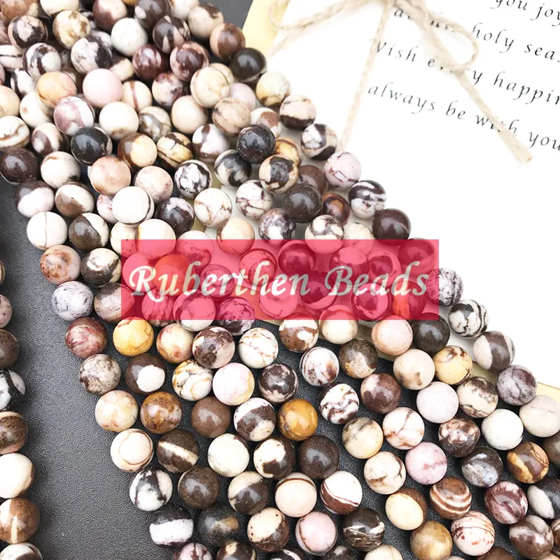 NB0078 Wholesale Natural Stone Australian Zebra Jasper Loose Beads High Quantity Stone Many Size Round Beads Jewelry Making Accessory