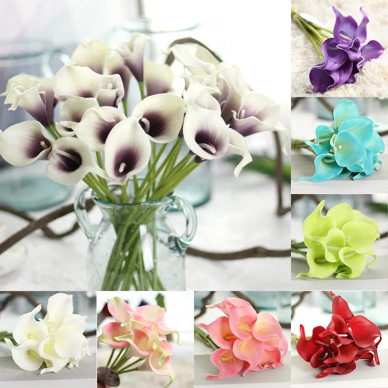 PU Calla Lily Fiore artificiale Real Touch Calla Party Decorazioni di nozze Home Living Simulazione Calla Flower