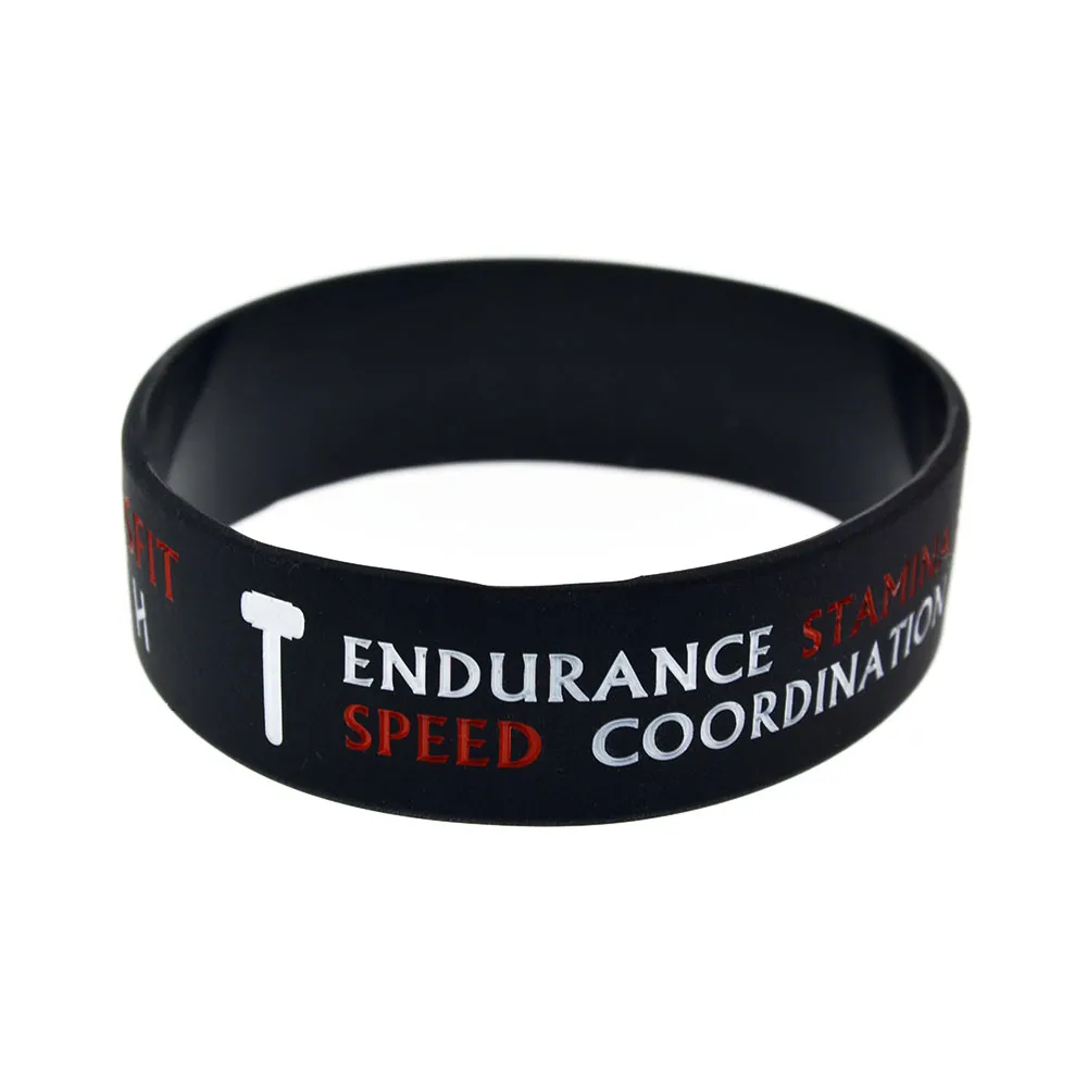 Never give upMotivational Silicone Bracelets Rubber Band Sports