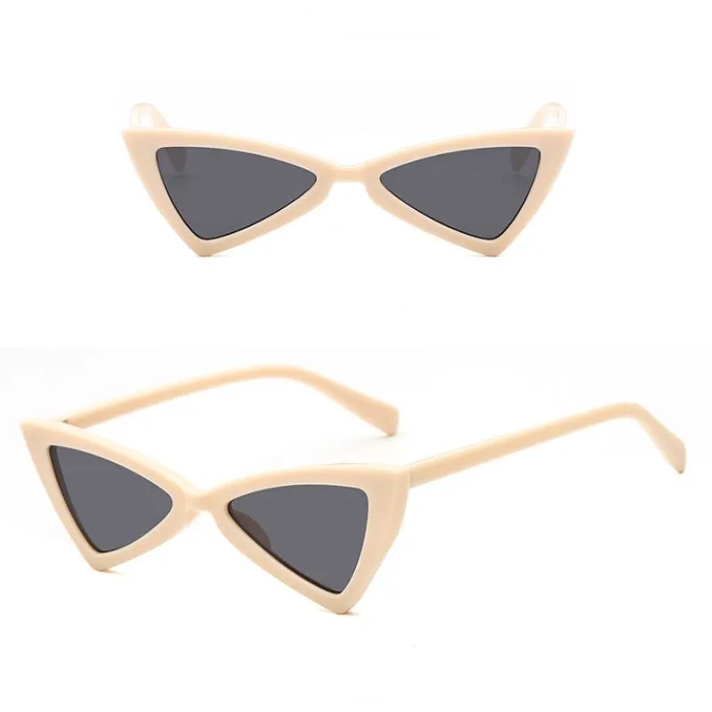 Cat Eye Солнцезащитные очки Треугольник Рамка Женщины Солнцезащитные Очки UV400 Пластиковые RIM Конфеты оптом