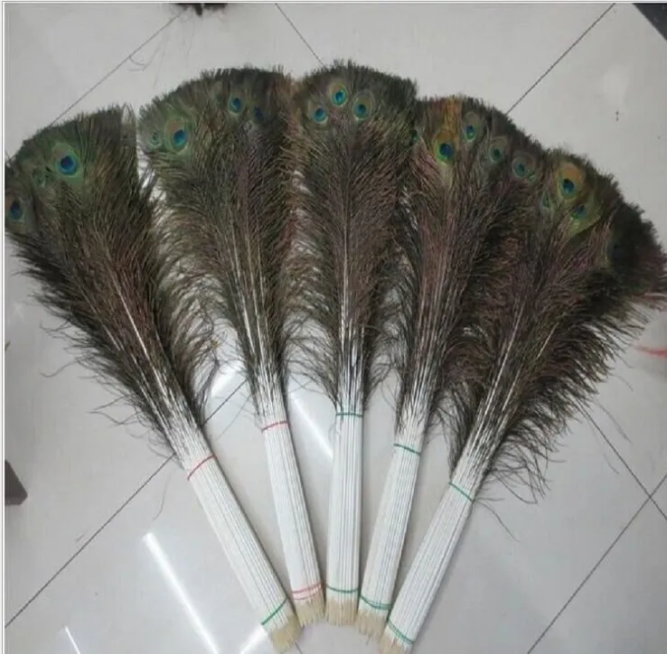 Elegante decoratieve materialen Real Natural Peacock Feather Mooie veren Ongeveer 70 tot 80 cm