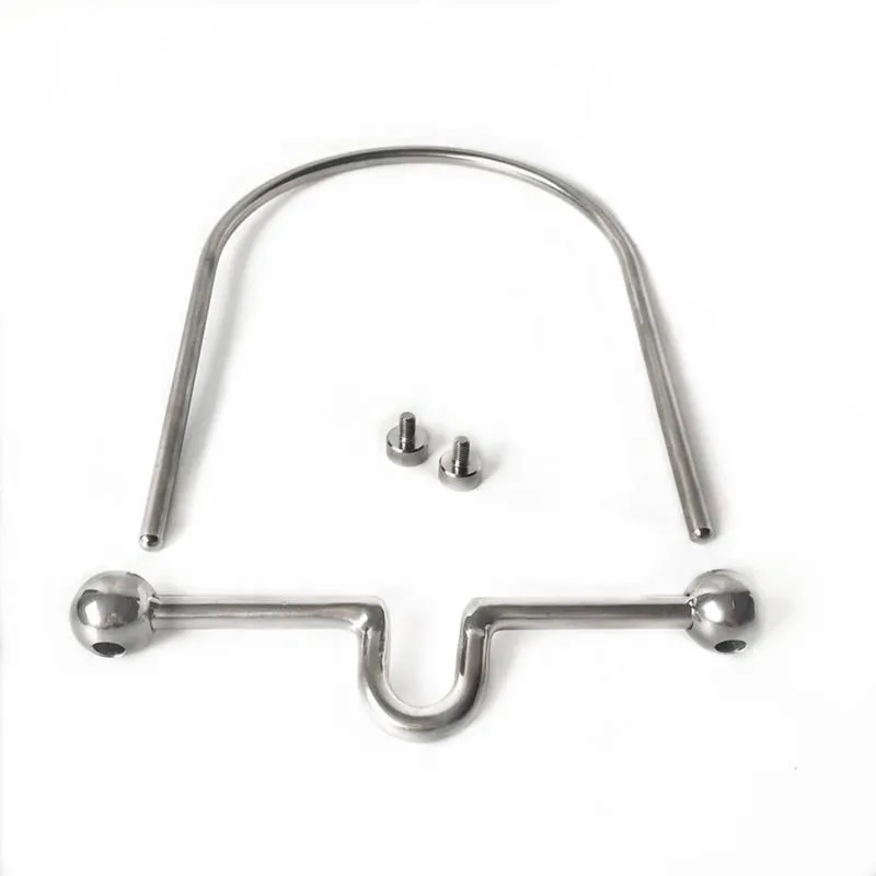 Stainless Steel Bondage U Type Mouth Gag Adjustable Slave Tongue Flail