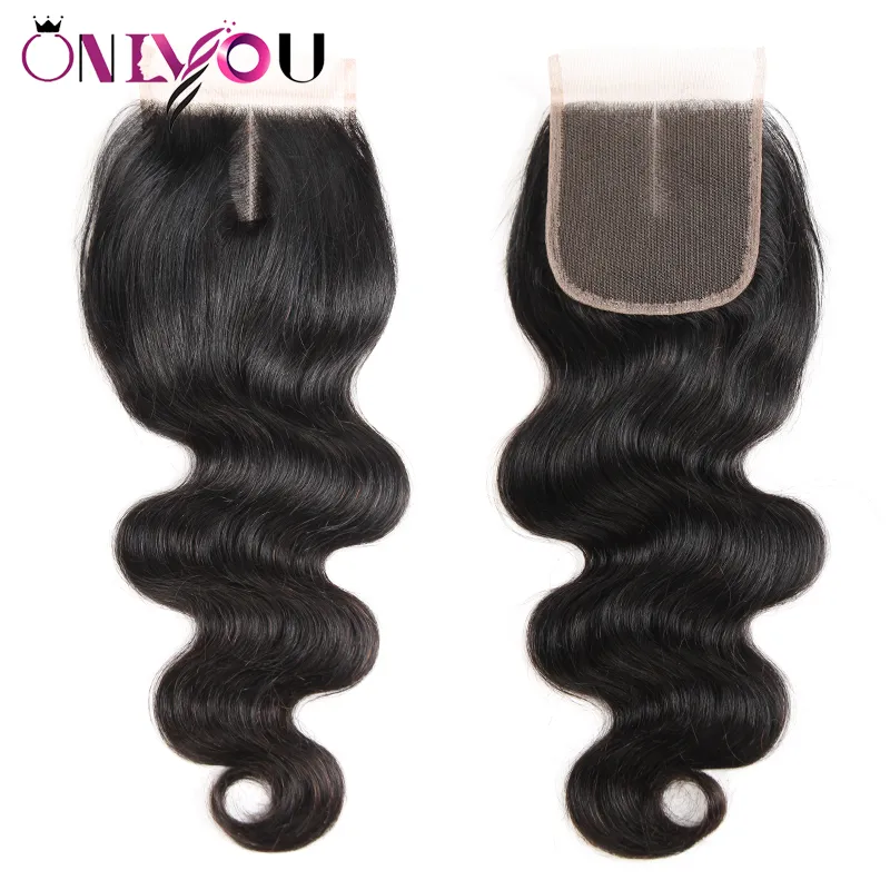 Brazylijskie Virgin Hair Wave Fala 3 wiązki z koronkowym 4x4 lub 13x4 przednie ucha do ucha Unforted Human Hair Wifts z zamknięciem