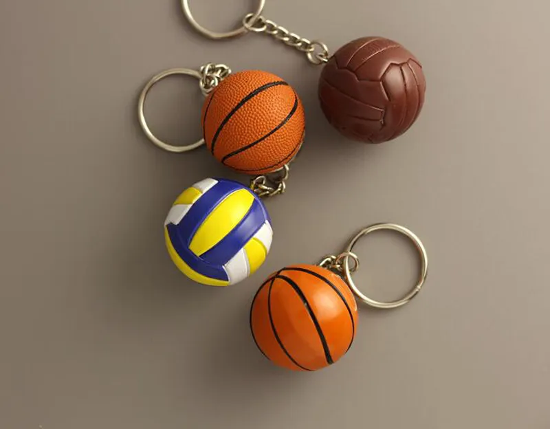Cheap Football Basketball Baseball Table Tennis PU Keychain Toys, Fashion Sports Item Key Chains Jewelry Gift For Boys And Girls