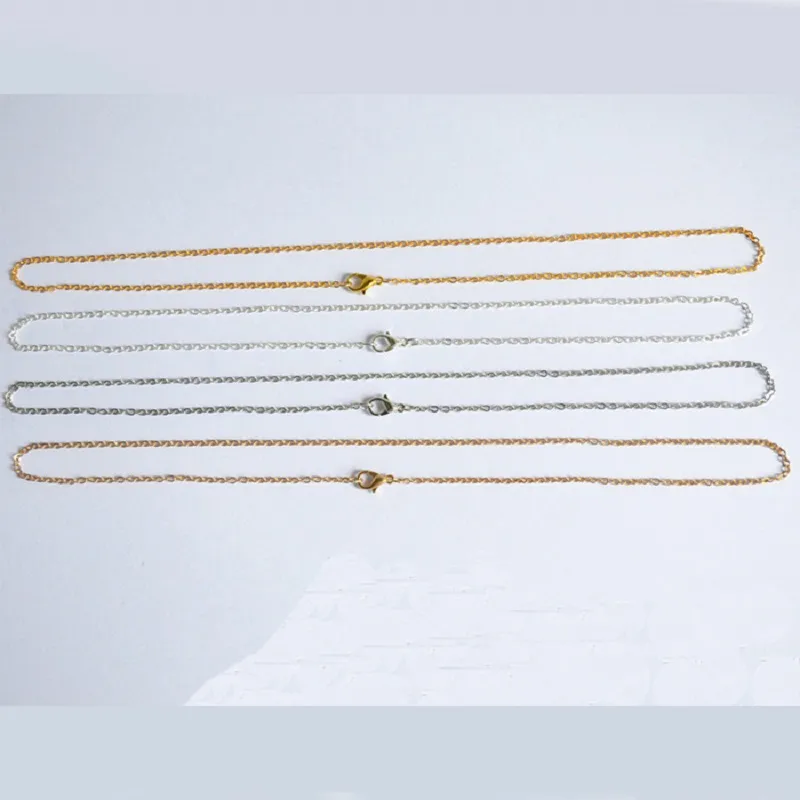 Legering kreeft claspers kettingen maken sieraden DIY fit sieraden handgemaakte ketting armband akklets lengte 40cm / 16 inch diameter 1.2mm