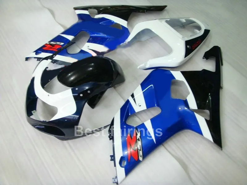 Wysokiej jakości zestaw wentylisty dla Suzuki GSXR600 GSXR750 2001 2002 2003 Blue Black White GSXR 600 750 01 02 03 WŁAŚCICZENIA HD30