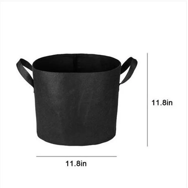 Commerci all'ingrosso Spedizione gratuita 5 pezzi Coolgrow 7 galloni 12 "12" (30 cm 30 cm) Pratico vaso da giardino per piantare borse per coltivazioni Vasi per fioriere nere