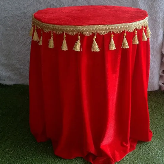 Spandex velvet 1.5m diameter red round table cover table cloth 1PCS With Free Shipping Price
