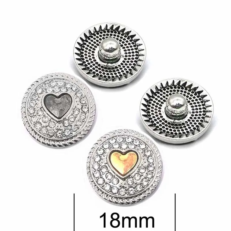 Exquisite Buttons Manufacturing DHgate.com:Exquisite Heart-Shape Rhinestone Metal Snap Buttons for ...