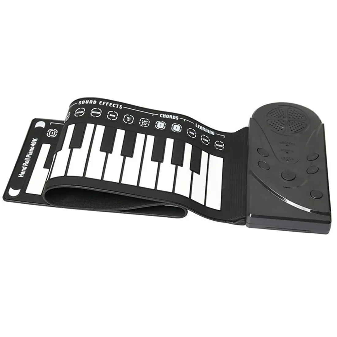 Clavier MIDI Portable 49 Touches - Piano Électrique Débutant Avec Casque - 300 Sons & Rythmes | Apprentissage Interactif Alimentation USB/Piles