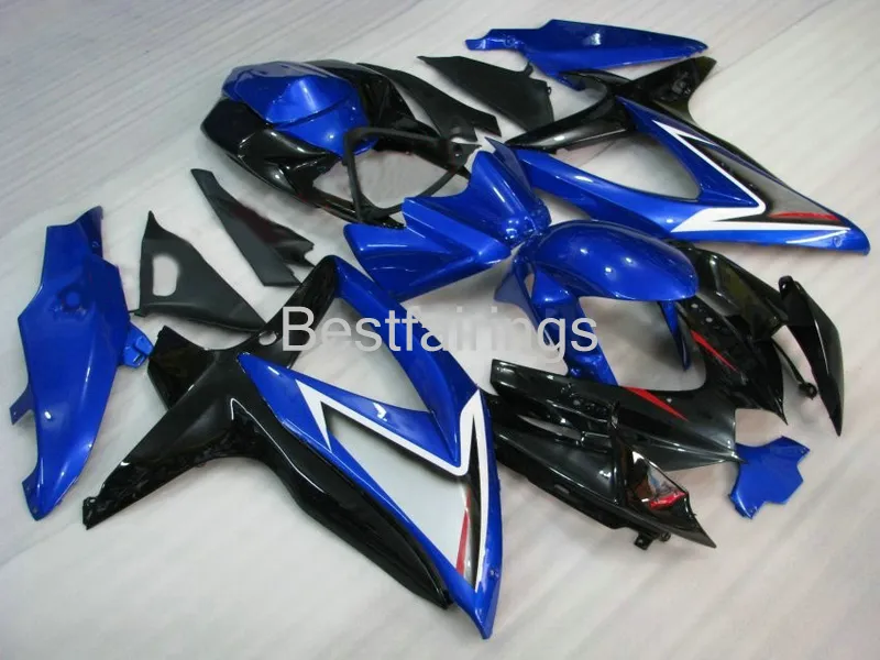 Blue black fairing kit for SUZUKI GSXR600 GSXR750 2008 2009 2010 fairings GSXR 600 750 08 09 10 Injection molding JG45