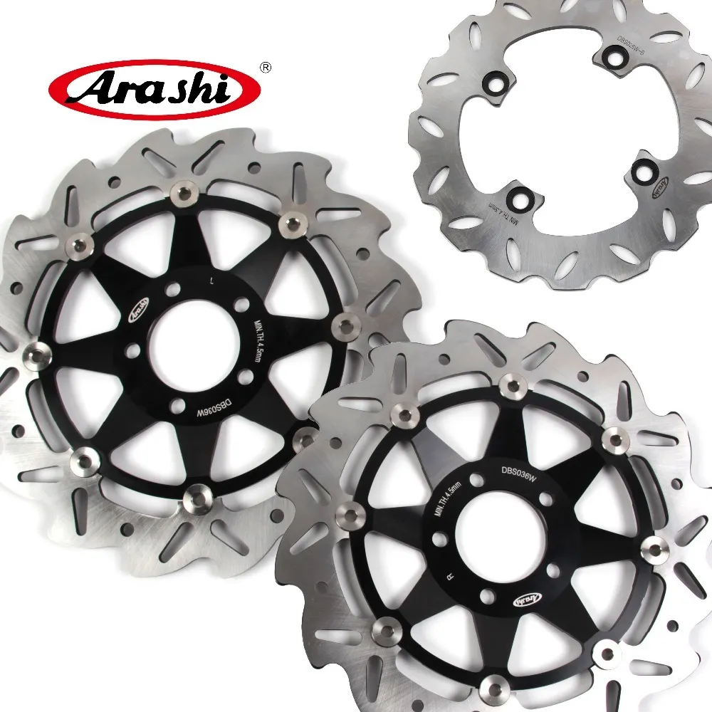 ARASHI ZX636 NINJA Front Rear Brake Rotors Disk Disc Set For KAWASAKI NINJA ZX-636 ZX636RR 2002 02 ZX6R Z750 Z750S Z1000