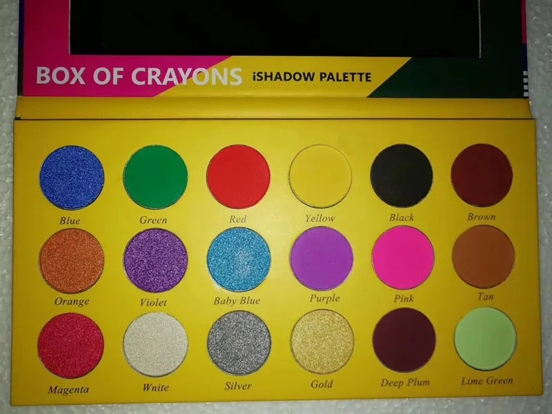 I lager !! Makeup Box of Crayons Kosmetika Ögonskugga Palett 18 Färger Ishadow Palette Shimmer Matte Eye Beauty DHL Shipping