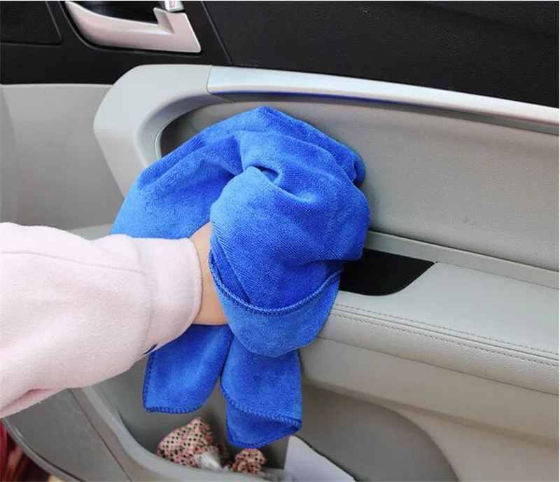 set 30 70cm Blue Soft Towel Car Cleaning Microfiber Absorbent Towel Clean Wax Valeted Washing Cloth207k4793631