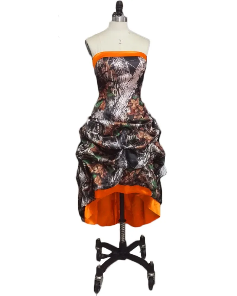 sachin and babi light blue dress Camo Formal RealTree Camo Print Country Wedding Homecoming Dress Strapless main image 1