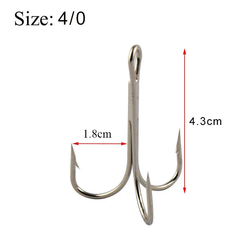 Wholesale Triple Fishing Hooks Treble Hook High Carbon Steel Sharp