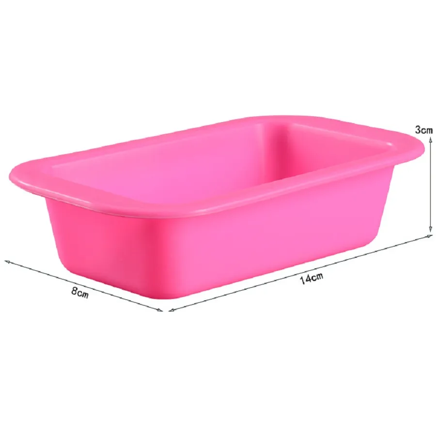 Moule rectangulaire en Silicone pour pain grillé, moule à gâteau à fond lisse, outil de cuisson, bricolage, Fondant, pain Mousse, poêle