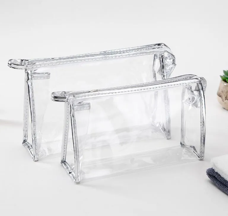 cosmetic makeup toiletry bag clear pvc travel wash waterproof pouch HAOGUAGUA Extra Large Bag, Transparent Tote Shoulder Stadium Approved, Clear Carry Makeup Artist Bag Diaper Bag (Black) : Beauty & Personal Care waterproof bag Rts Clear Pvc Bathroom Wash