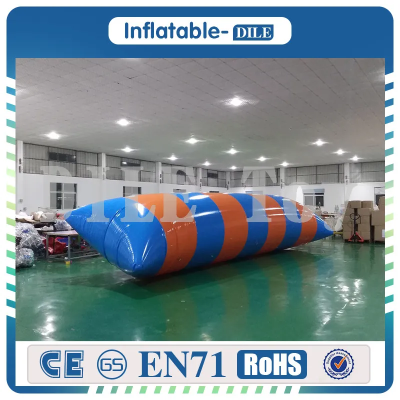Envío gratis 10x3m 0,9mm PVC inflable agua Blob Jump Aqua Air Blob Jump inflable agua Blob agua trampolín almohada para saltar